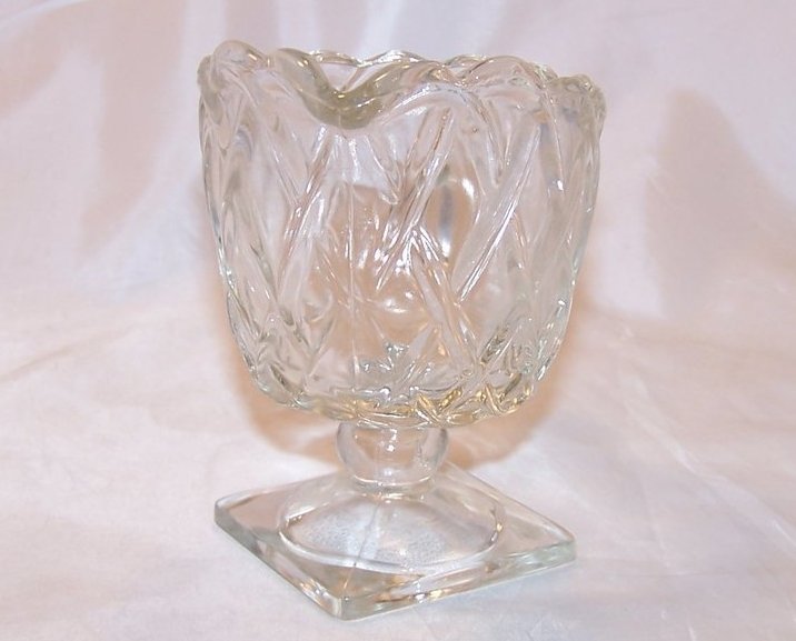 Image 1 of Pretzel Glass Creamer on Square Base