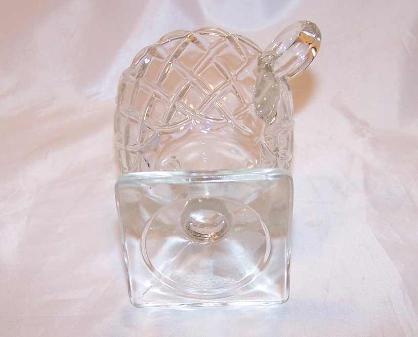 Image 5 of Pretzel Glass Creamer on Square Base