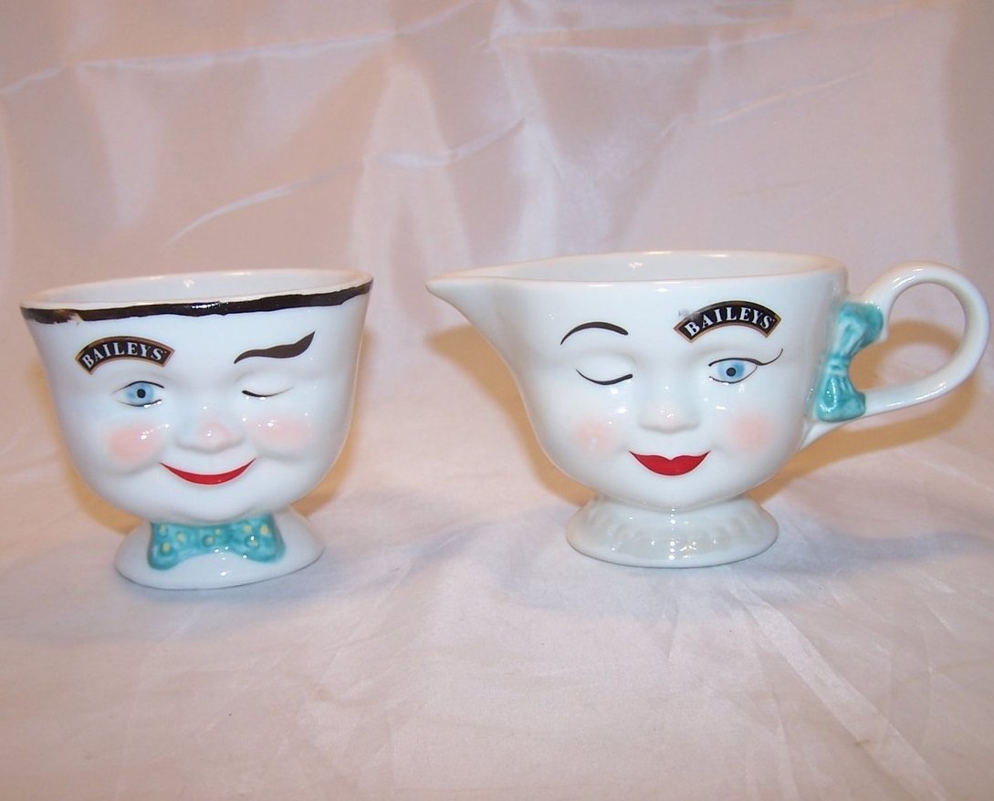 Image 0 of Baileys Irish Cream Winking Creamer, Sugar Bowl, Ltd Ed 1996