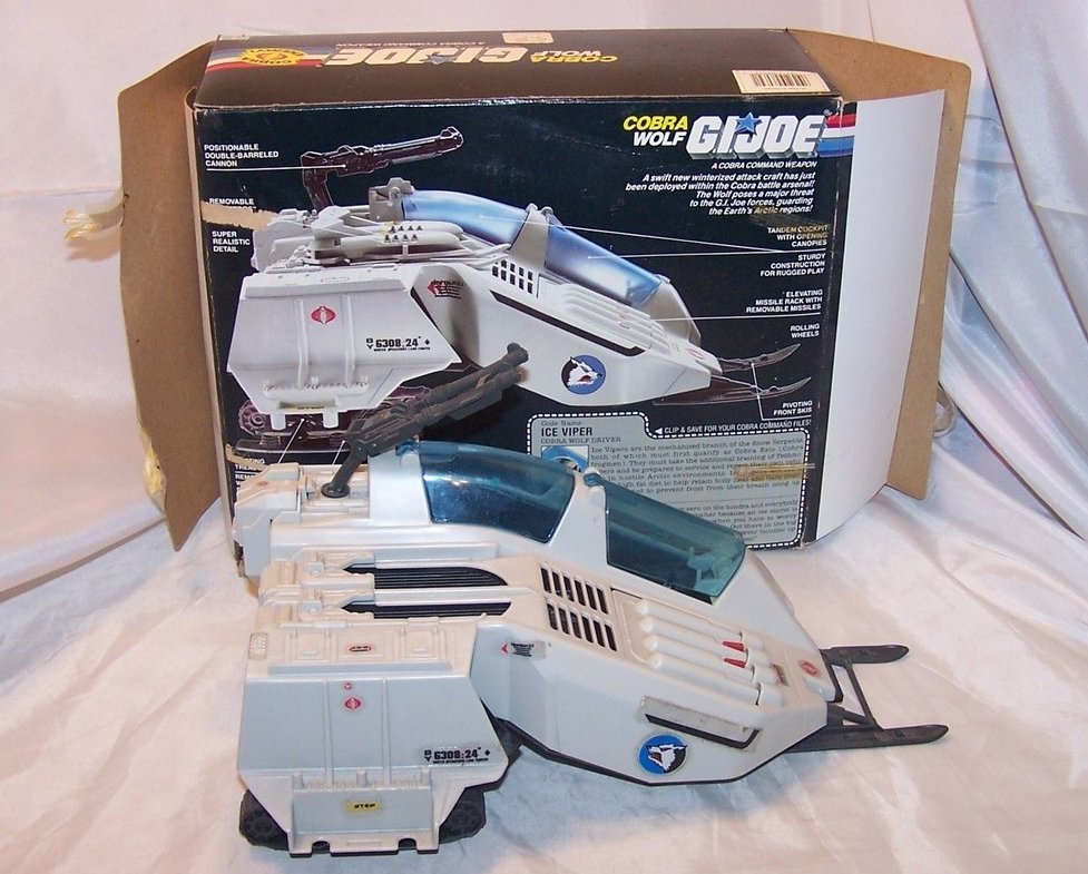 Image 1 of GI Joe Cobra Command WOLF w Box, Hasbro 1987