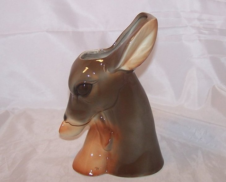 Image 2 of Royal Copley Deer Doe, Fawn Head Planter Vase, No Cracks