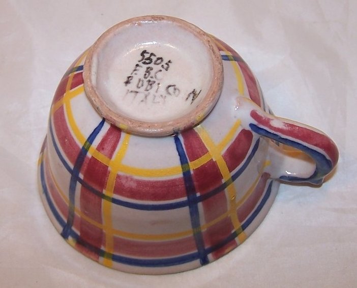 Image 2 of Rubicon Coffee Cup, Handmade, Hand Painted, Rare, Italy