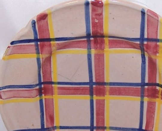 Image 0 of Rubicon Salad Plate, Zigzag Crack, Handmade, Rare, Italy