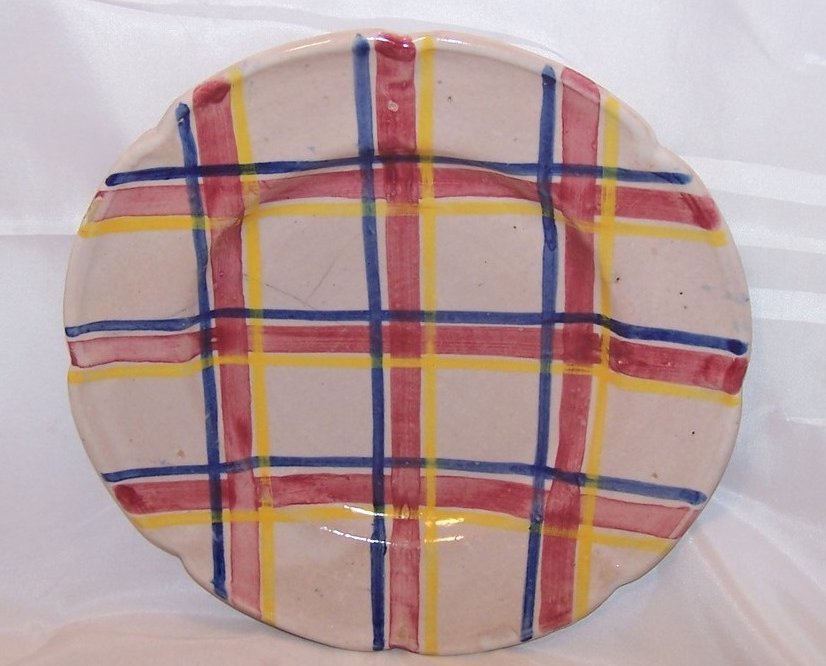 Image 1 of Rubicon Salad Plate, Zigzag Crack, Handmade, Rare, Italy