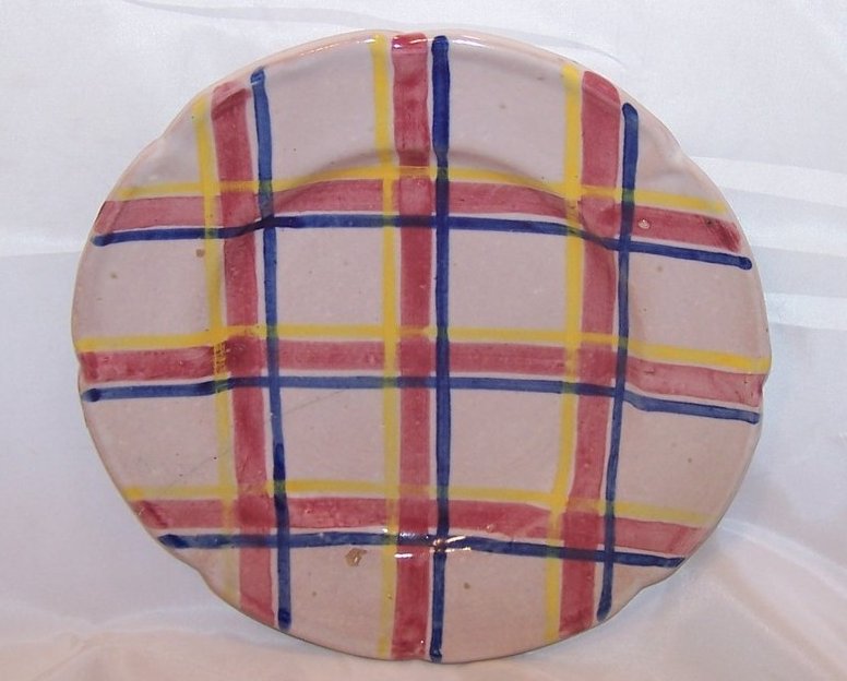 Image 1 of Rubicon Salad Plate, Crack, Chips, Handmade, Rare, Italy