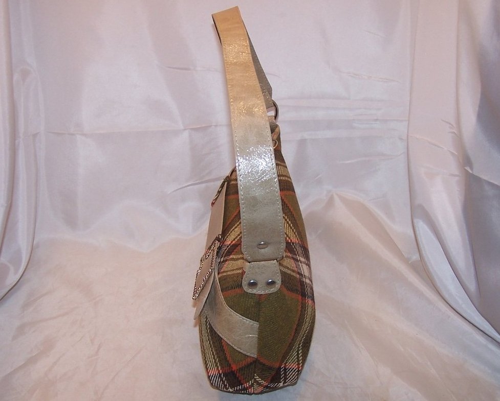 Image 2 of Mussio DeGroot Plaid Purse, Handbag, Rhinestone Buckle