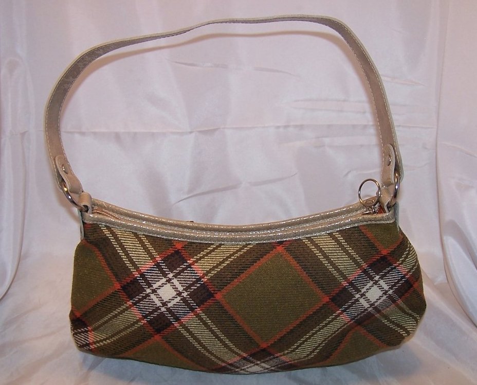 Image 3 of Mussio DeGroot Plaid Purse, Handbag, Rhinestone Buckle