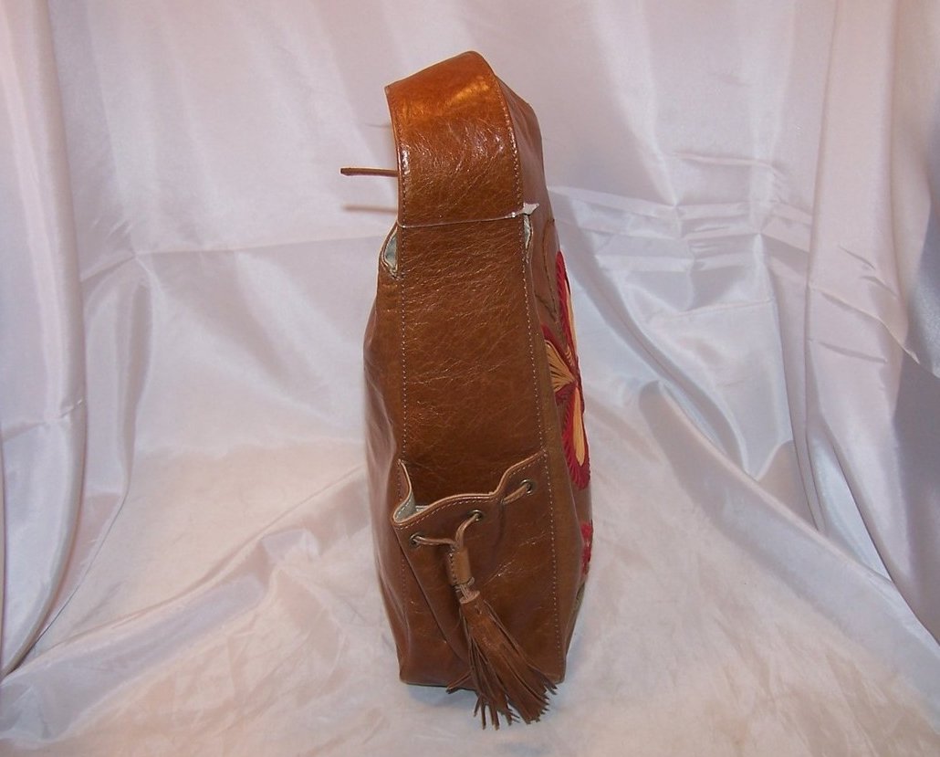 Image 2 of Francesco Biasia Embroidered Leather Purse, Handbag, New