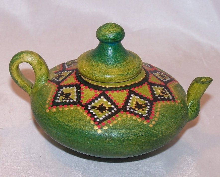 Image 0 of Decorative Patterned, Hand Painted Teapot, Artist Signed