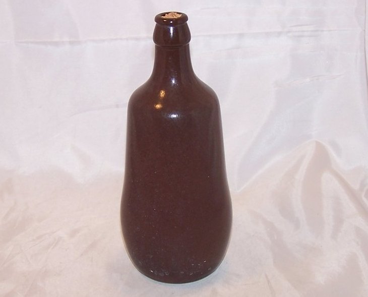 Image 2 of Brown Crock Stoneware Bottle w Cork, SB 4 1010