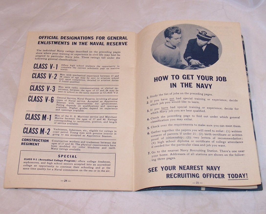 Image 3 of Navy Recruitment Booklet, Vintage Softcover
