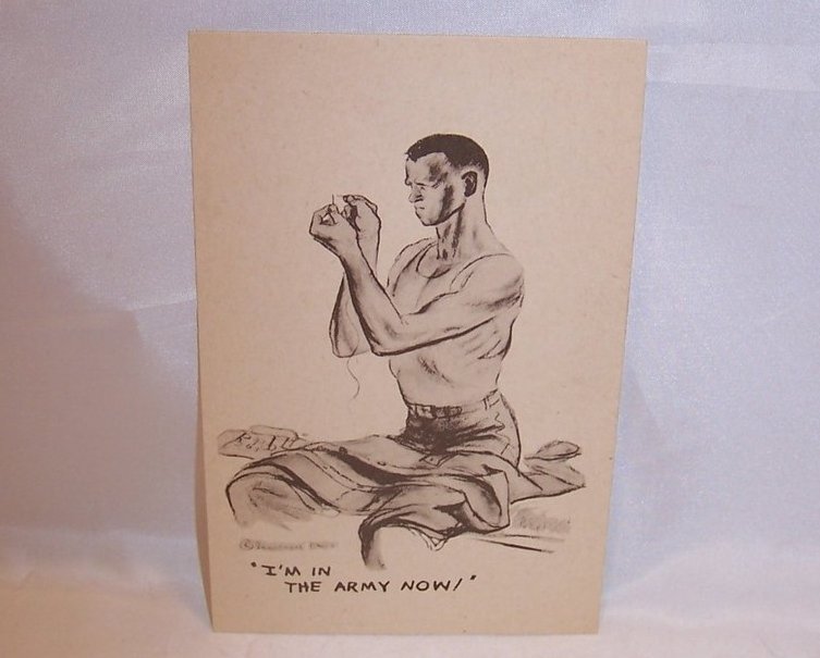 Image 0 of I'm in the Army Now, WW II Marshall Davis Postcard, Unused