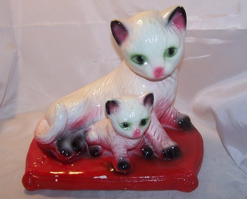 Image 0 of Siamese Cat Bank, Chalkware Chalk Ware