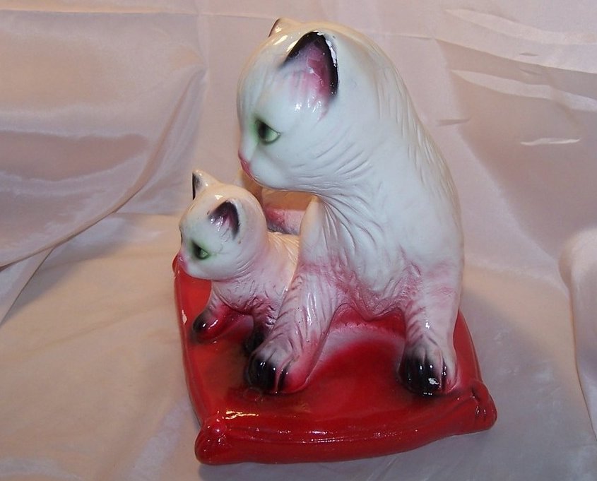 Image 1 of Siamese Cat Bank, Chalkware Chalk Ware