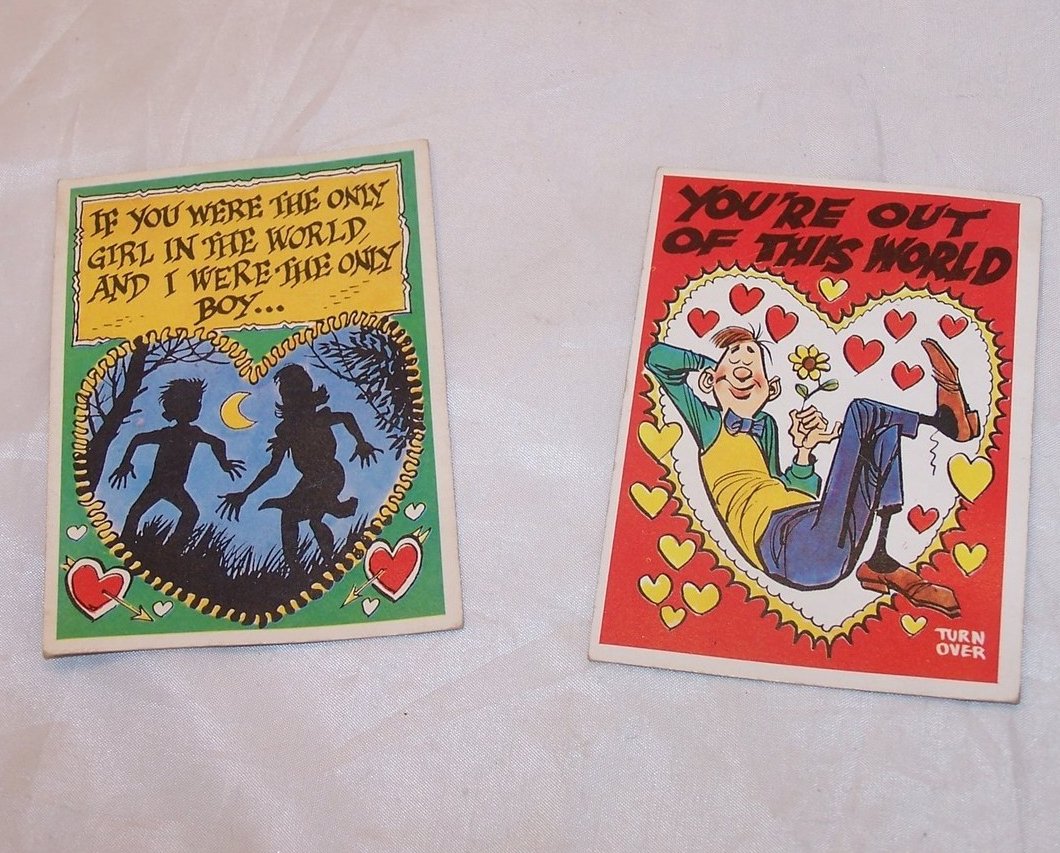 Valentines Day Cards, Vintage Unused, TCG