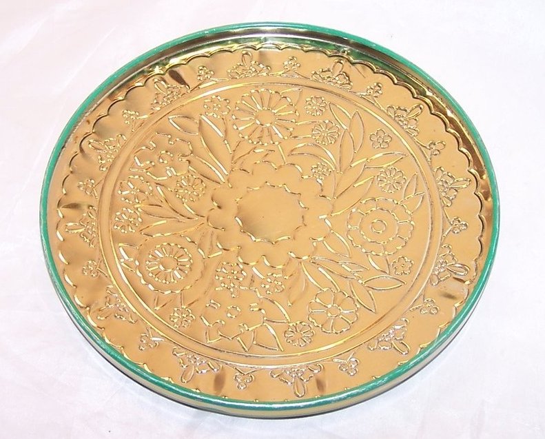 Image 4 of Flower Tin, Bright, Colorful Round Lidded, England