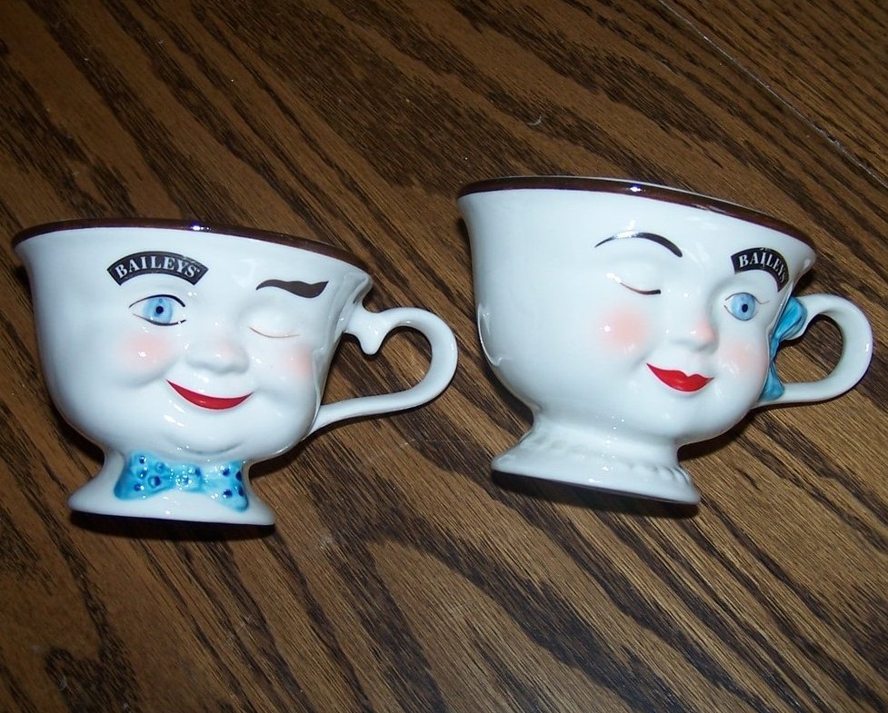 Image 3 of Baileys Irish Cream Winking Coffee Cup Set, 2 Cups