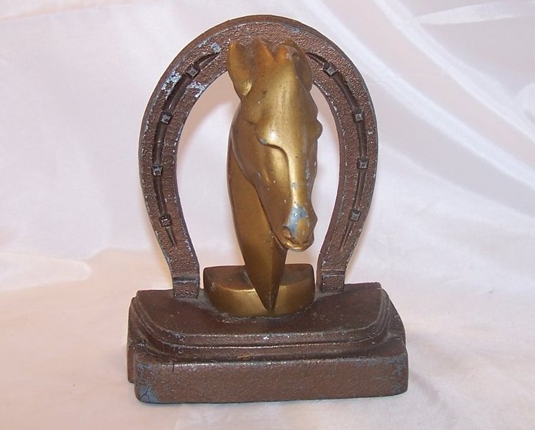 Image 3 of Bookend Art Deco Horse, Brass Finish, Nuart