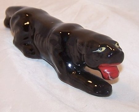 Small Prowling Black Panther Figurine Vintage Japan Japanese