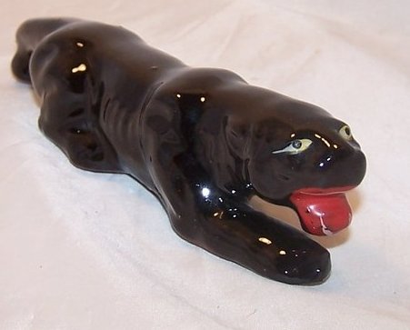 Image 0 of Small Prowling Black Panther Figurine Vintage Japan Japanese