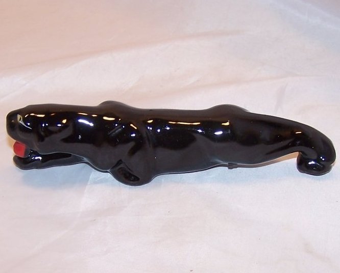 Image 1 of Small Prowling Black Panther Figurine Vintage Japan Japanese