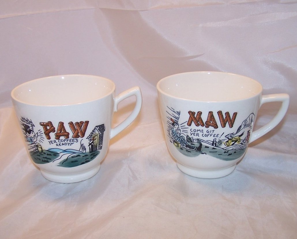 Image 0 of Maw and Paw Hillbilly Coffee Cups, Cup, Mug