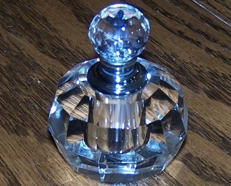 Perfume Bottle, Faceted Crystal