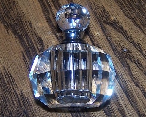 Image 2 of Perfume Bottle, Faceted Crystal