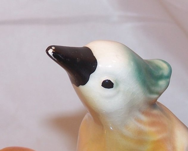 Image 4 of Graceful Woodpecker Bird and Tree Vase, Opalescent
