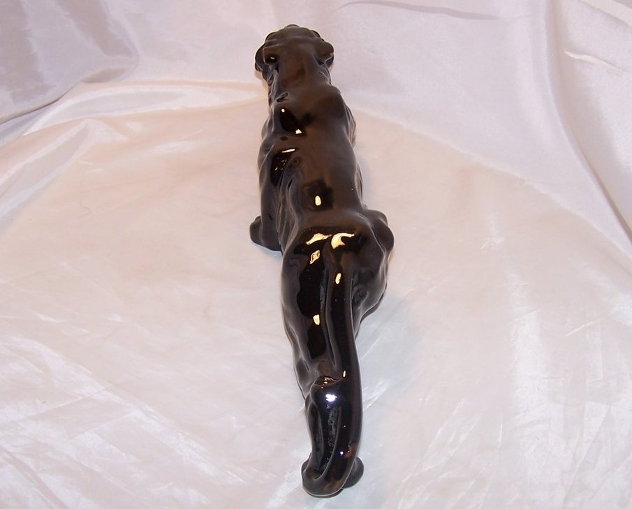 Image 1 of Large Prowling Black Panther Figurine Vintage Japan Japanese