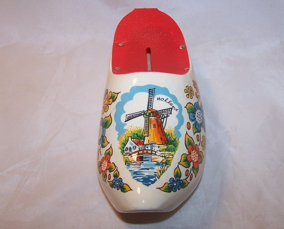 Dutch Clog Shoe Bank w Lock, Key, Bonus, Holland