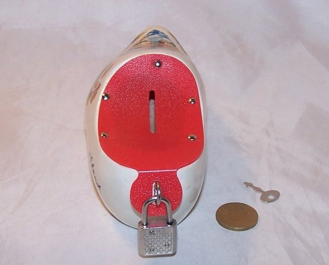 Image 2 of Dutch Clog Shoe Bank w Lock, Key, Bonus, Holland