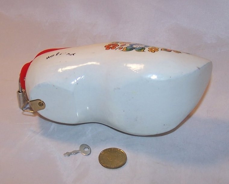 Image 5 of Dutch Clog Shoe Bank w Lock, Key, Bonus, Holland