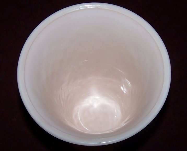 Image 1 of Jeannette Pink Milk Glass Vase, Jeannette Glass Co., ca 1957