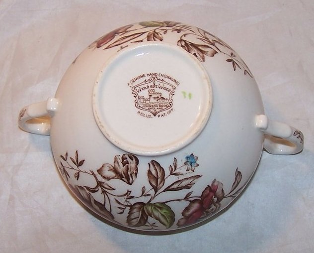 Image 5 of Windsor Ware Handled Sugar Bowl, Johnson Brothers, No Lid