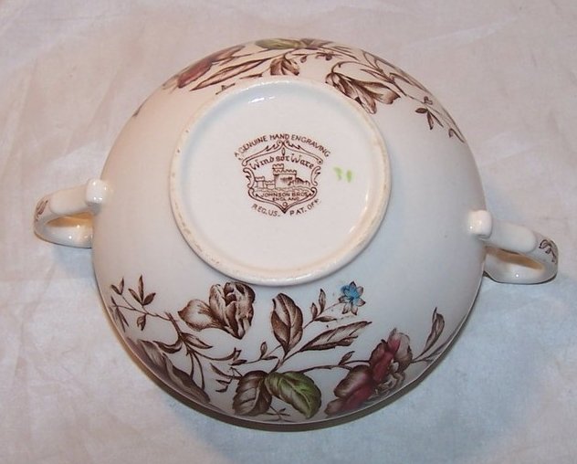 Image 5 of Windsor Ware Handled Sugar Bowl, Johnson Brothers, No Lid