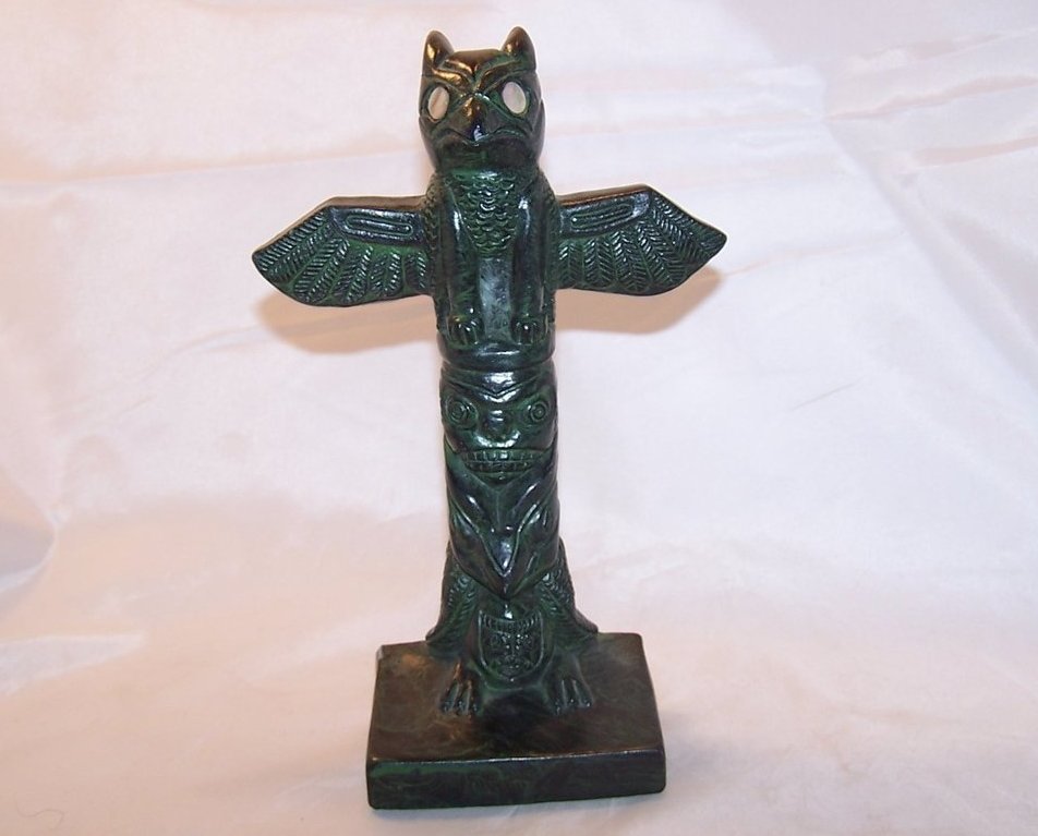 Image 0 of Four Figure Totem Pole, Greg Wolf, Hand Crafted, Canada