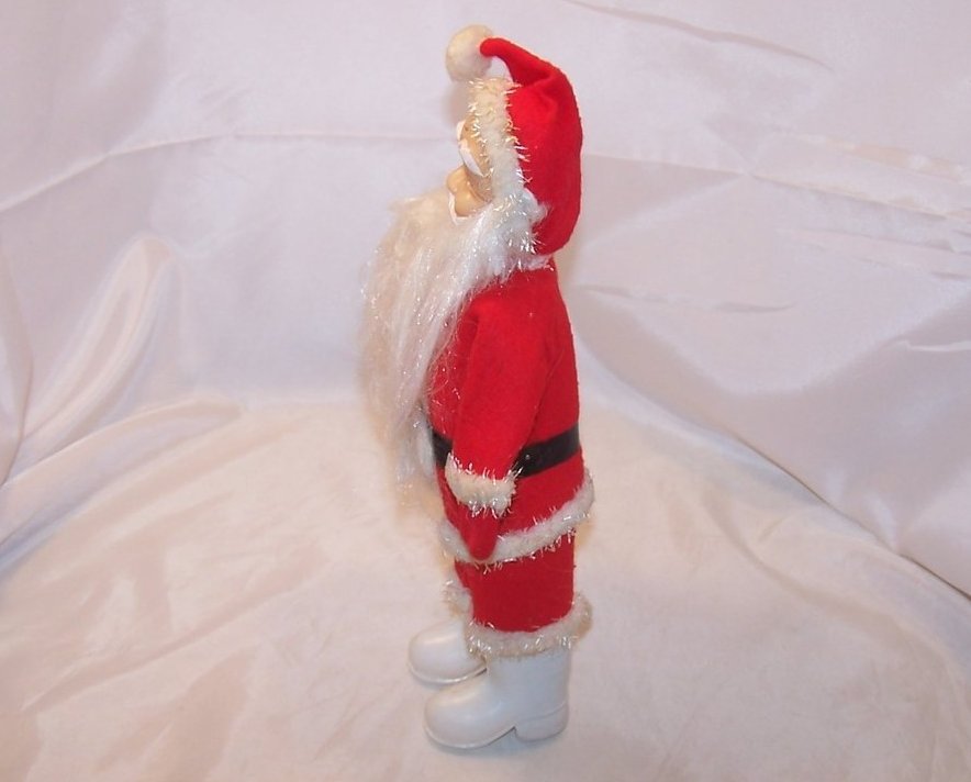 Image 2 of Santa Claus Doll, Figure w Long Beard, White Boots, Vintage