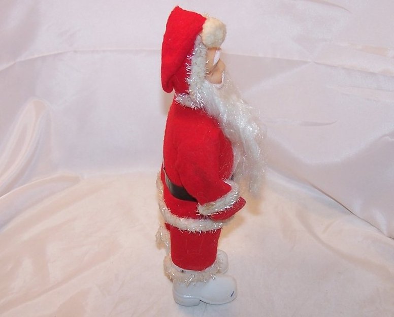 Image 4 of Santa Claus Doll, Figure w Long Beard, White Boots, Vintage