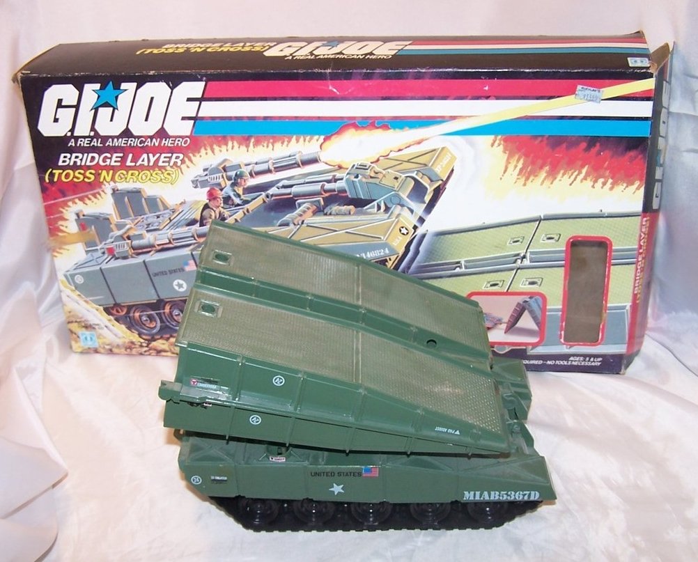 Image 0 of GI Joe Bridge Layer, Toss n Cross Vehicle w Box, Hasbro 1984
