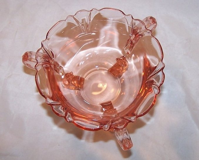 Image 1 of Elegant Depression Glass Footed Sugar Bowl, Pink, Heisey