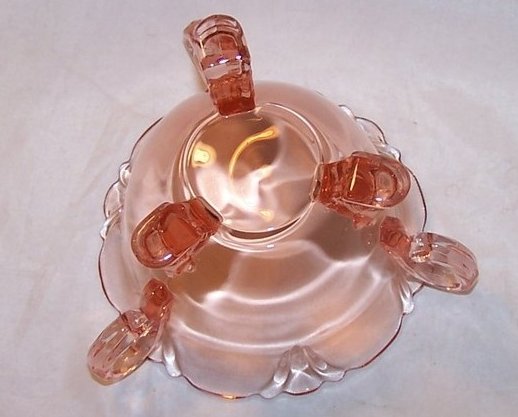 Image 3 of Elegant Depression Glass Footed Sugar Bowl, Pink, Heisey