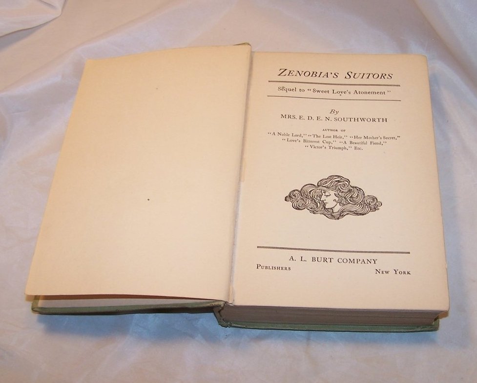 Image 3 of Zenobias Suitors, Mrs. Southworth, Victorian Romance Novel Book