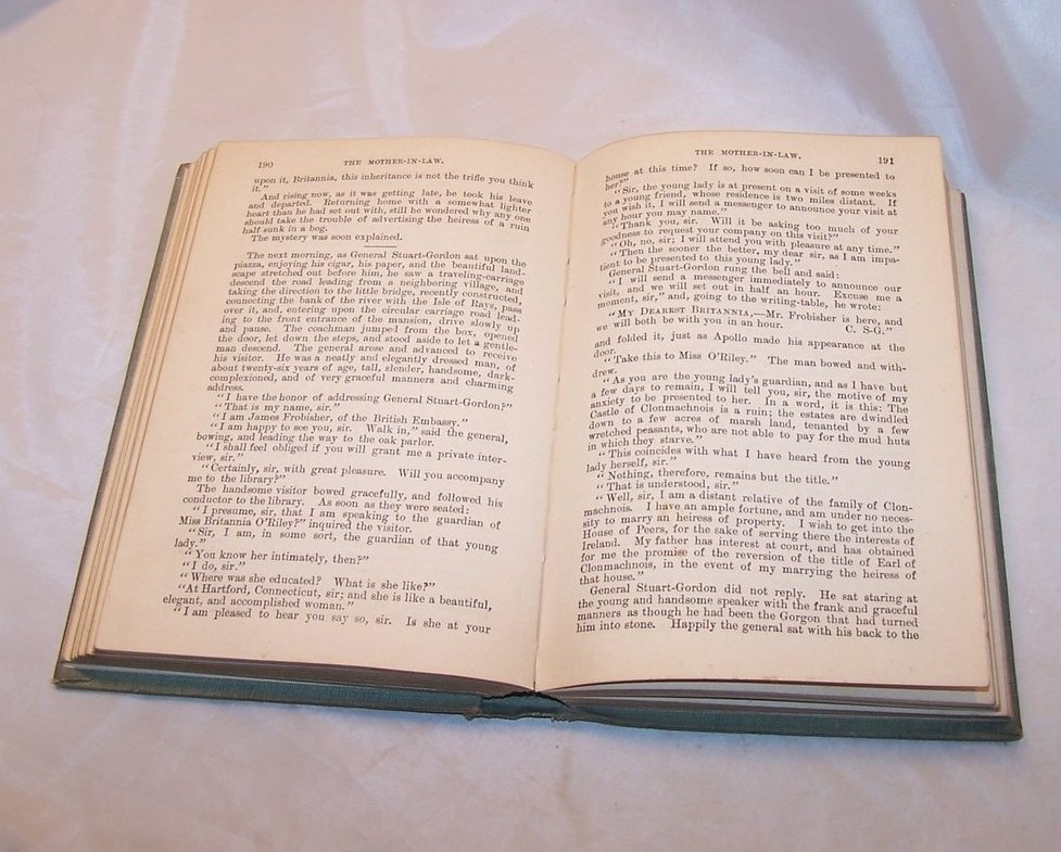 The Mother In Law, Mrs. Southworth, Victorian Romance Novel