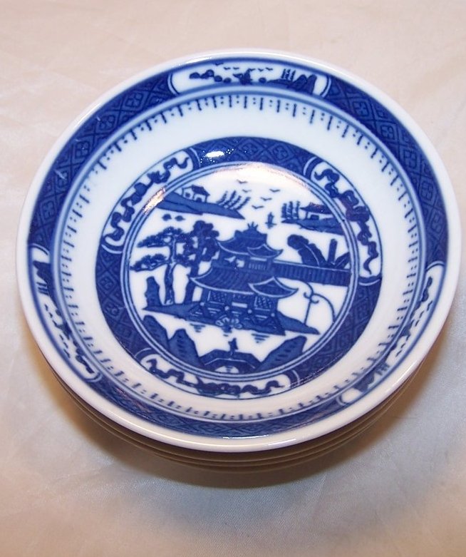 Image 1 of Chinese Dish Set w Spoons, Blue White Porcelain, China