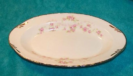 Image 1 of Pope Gosser Underplate, Relish Dish, Florence, Rose Garland