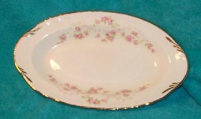 Image 2 of Pope Gosser Underplate, Relish Dish, Florence, Rose Garland