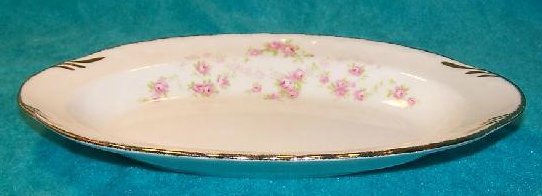 Image 3 of Pope Gosser Underplate, Relish Dish, Florence, Rose Garland