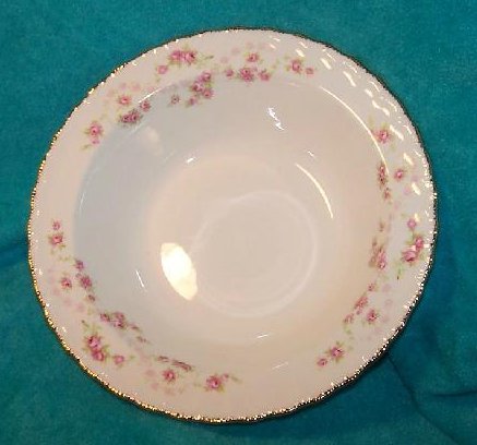 Image 2 of Pope Gosser Round Vegetable Bowl Dish Florence Rose Garland