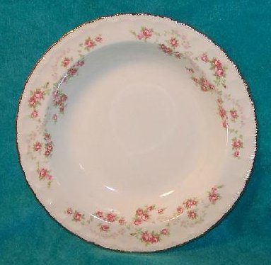 Pope Gosser Soup Bowl Dish, Florence, Pink Rose Garland